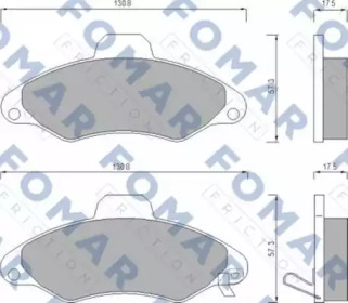FOMAR FRICTION fo666981 -  Комплект тормозных колодок, дисковый тормоз